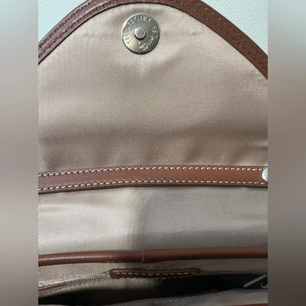 Bandolino Crossbody Camel Leather Shoulder Bag Convertible Clutch‎ Purse New